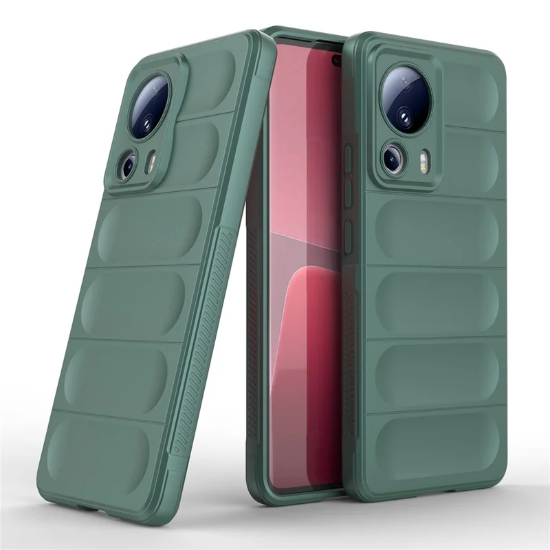 For Xiaomi 13 Lite / Civi 2 5G Shockproof Rugged TPU Phone Cover Cell Phone Back Case - Green