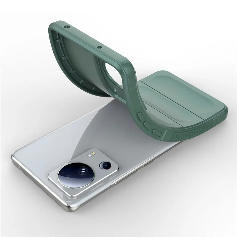 For Xiaomi 13 Lite / Civi 2 5G Shockproof Rugged TPU Phone Cover Cell Phone Back Case - Green