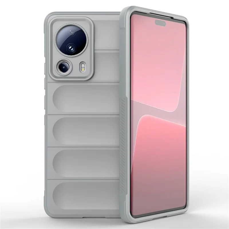 Para Xiaomi 13 Lite / Civi 2 5G Capa de Telefone à Prova de Choques Resistente TPU - Cinza Claro