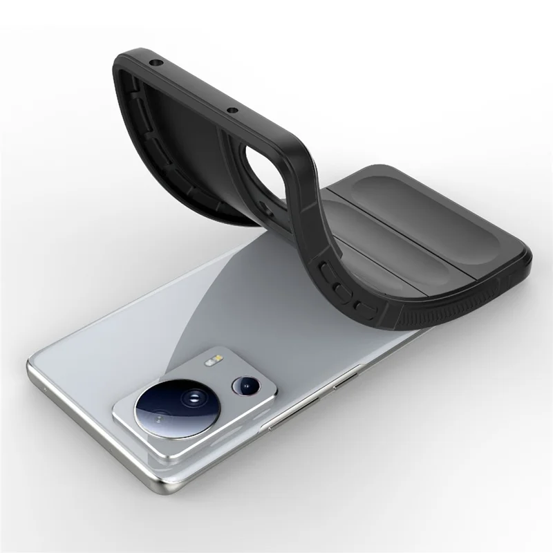 Para Xiaomi 13 Lite / Civi 2 5G Capa de Telefone à Prova de Choques Resistente TPU - Cinza Claro