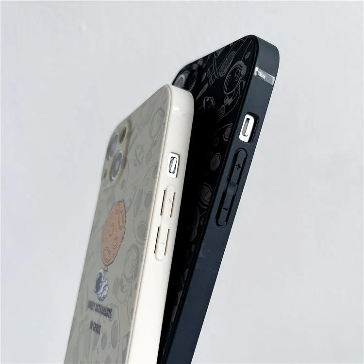 Per iPhone 13 6,1 pollici Lovely Astronaut Phone Case Precise Cutout Soft TPU Anti-scratch Cover - Nero