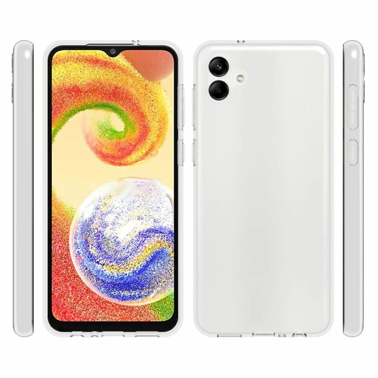 Para Samsung Galaxy A04 4G (164,4 x 76,3 x 9,1 mm) Capa de Telefone TPU Inner Watermark-Free Texture Phone Cover