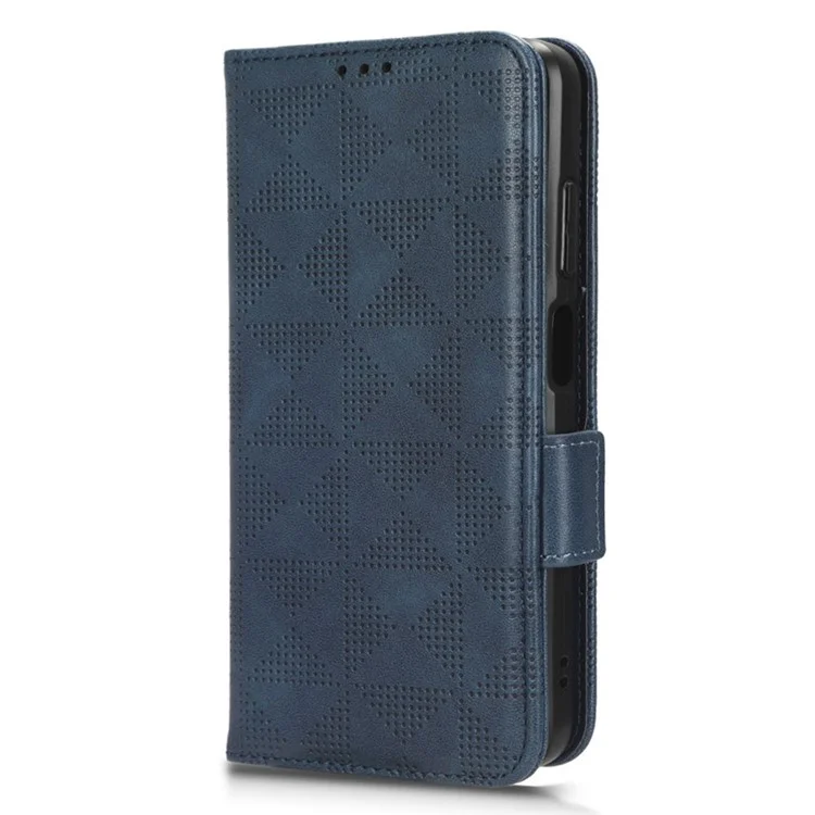 Für Nokia G22 Wallet Phone Leather Case Imprinted Triangle Cell Phone Stand Cover - Blau