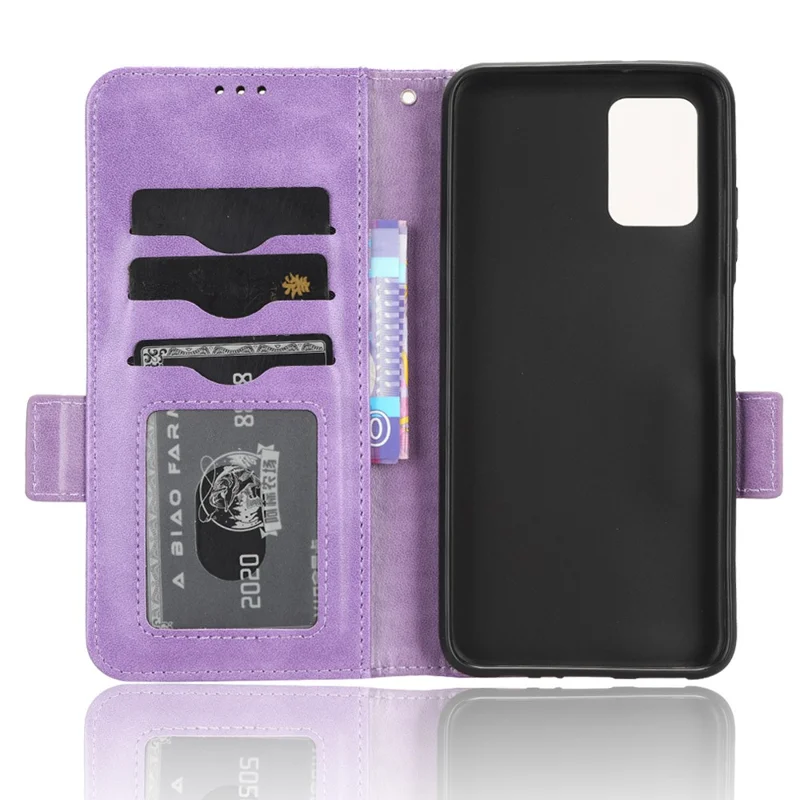 For Nokia G22 Wallet Phone Leather Case Imprinted Triangle Cell Phone Stand Cover - Purple