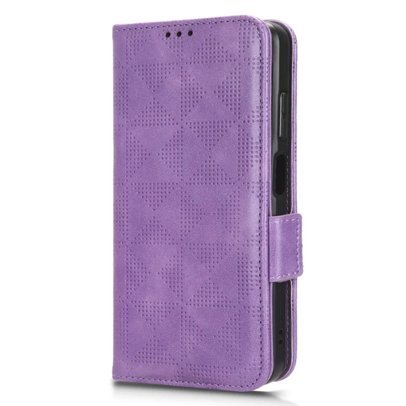 For Nokia G22 Wallet Phone Leather Case Imprinted Triangle Cell Phone Stand Cover - Purple