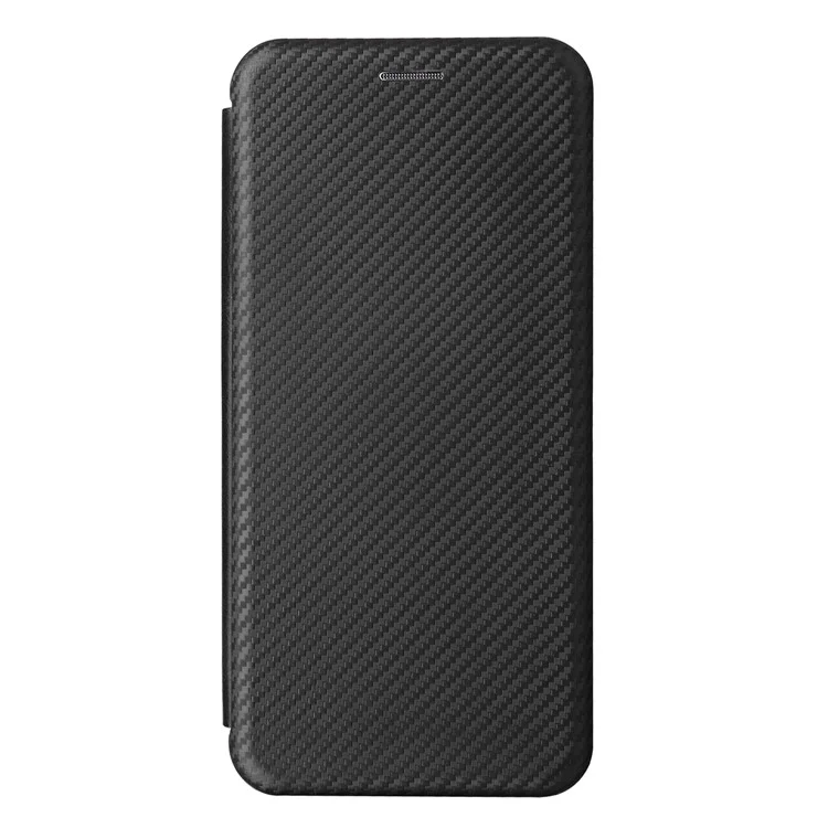 Funda para Xiaomi 13 Lite / Civi 2 5G, de piel de PU con textura de fibra de carbono, con soporte y ranura para tarjeta - Negro