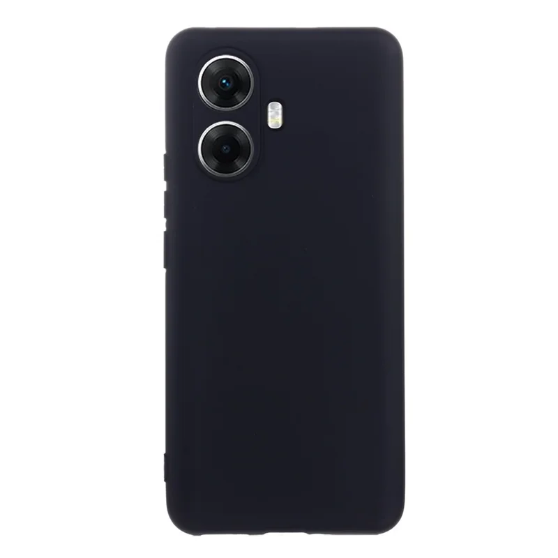 Cell Phone Cover for Realme 10 Pro+ 5G , Soft Lining Liquid Silicone Phone Case with Strap - Black