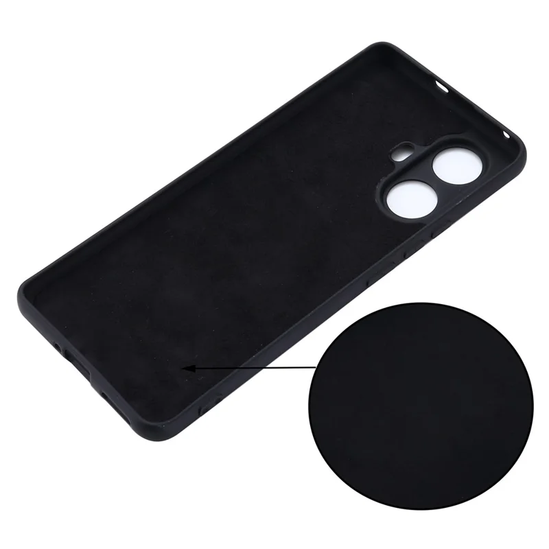 Cell Phone Cover for Realme 10 Pro+ 5G , Soft Lining Liquid Silicone Phone Case with Strap - Black