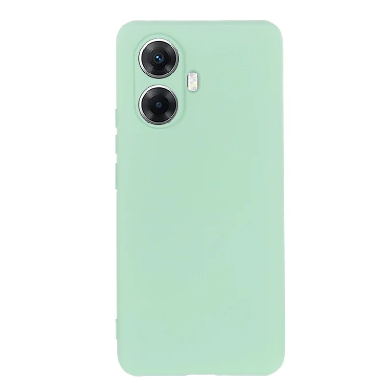 Cell Phone Cover for Realme 10 Pro+ 5G , Soft Lining Liquid Silicone Phone Case with Strap - Green