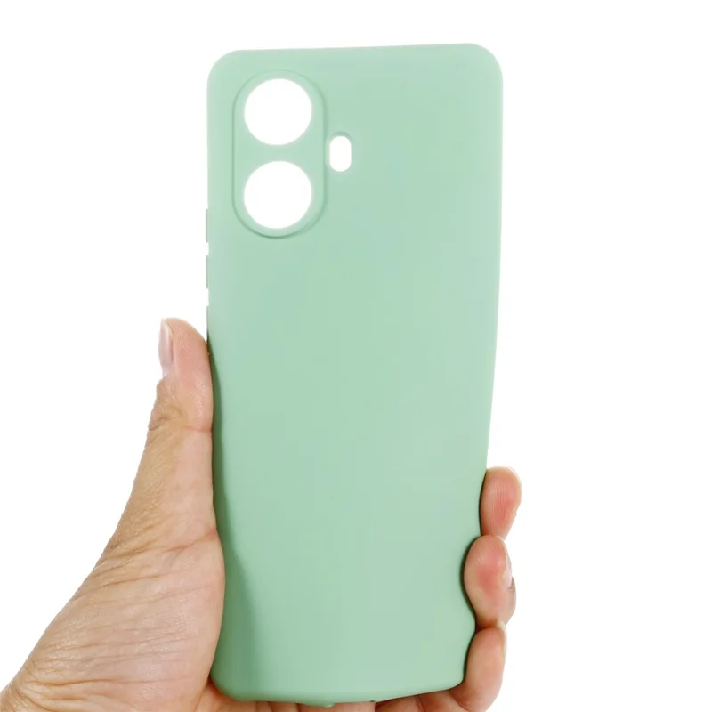 Cell Phone Cover for Realme 10 Pro+ 5G , Soft Lining Liquid Silicone Phone Case with Strap - Green
