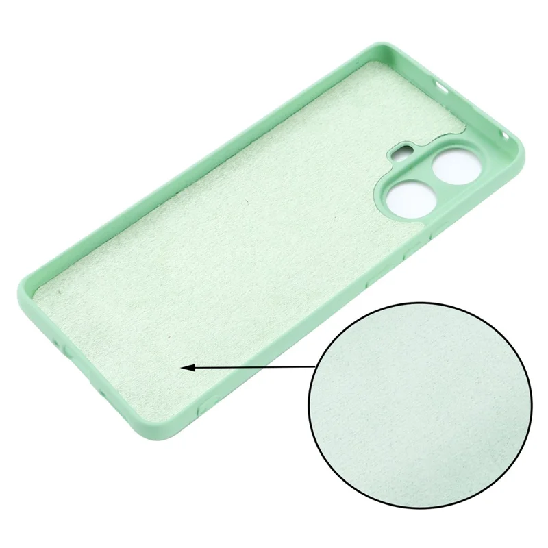 Cell Phone Cover for Realme 10 Pro+ 5G , Soft Lining Liquid Silicone Phone Case with Strap - Green