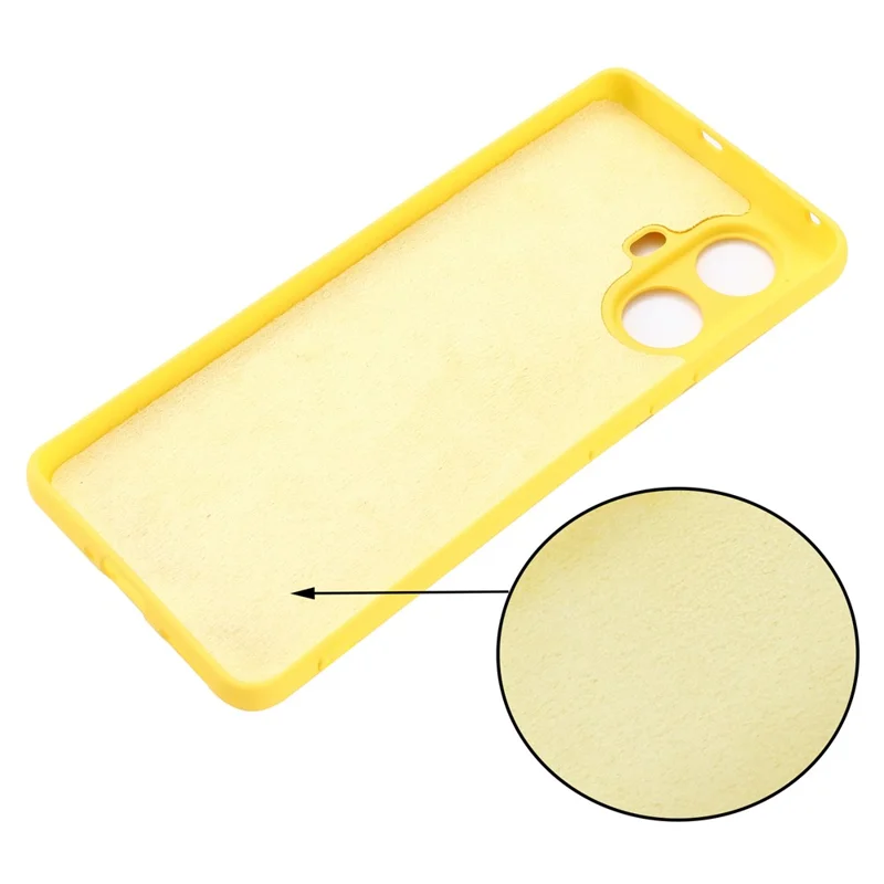 Cell Phone Cover for Realme 10 Pro+ 5G , Soft Lining Liquid Silicone Phone Case with Strap - Yellow