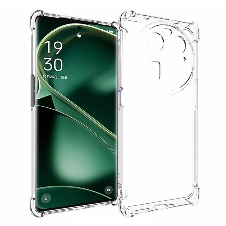 Pour Oppo Find X6 Phone TPU Case Four Corner Airbag Anti-drop Anti-slip Clear Cell Phone Cover
