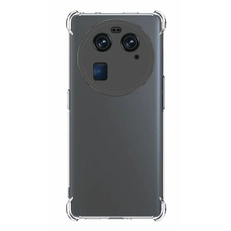 Pour Oppo Find X6 Phone TPU Case Four Corner Airbag Anti-drop Anti-slip Clear Cell Phone Cover