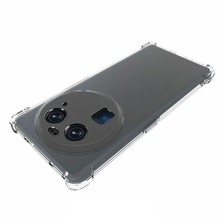 Pour Oppo Find X6 Phone TPU Case Four Corner Airbag Anti-drop Anti-slip Clear Cell Phone Cover