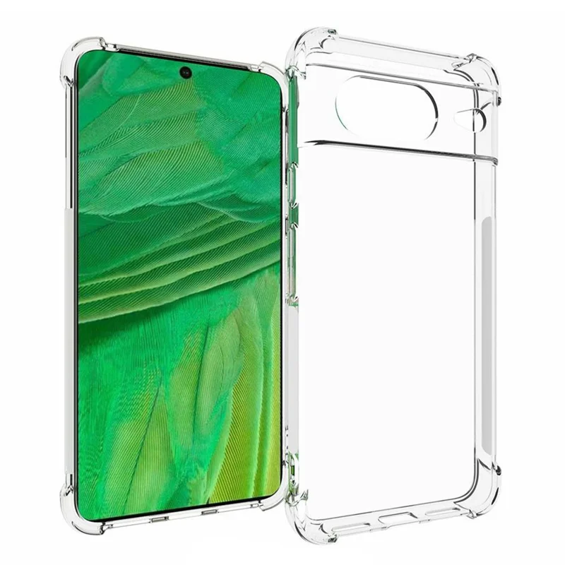 Para Google Pixel 8 Anti-deslizante TPU Caso de Telefone Quatro Canto Airbag Capa de Telefone à Prova de Choque Transparente