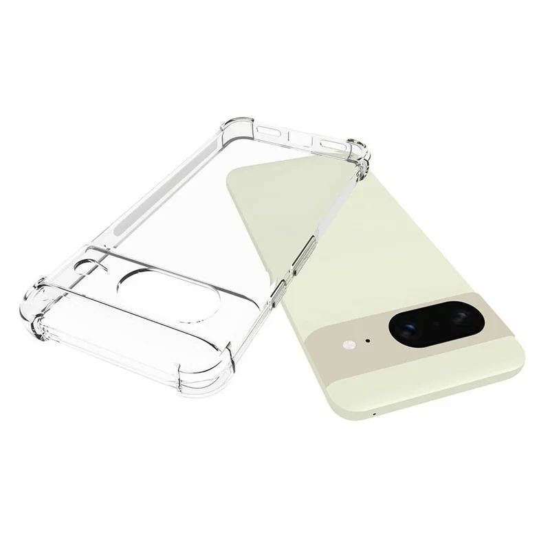 Para Google Pixel 8 Anti-deslizante TPU Caso de Telefone Quatro Canto Airbag Capa de Telefone à Prova de Choque Transparente