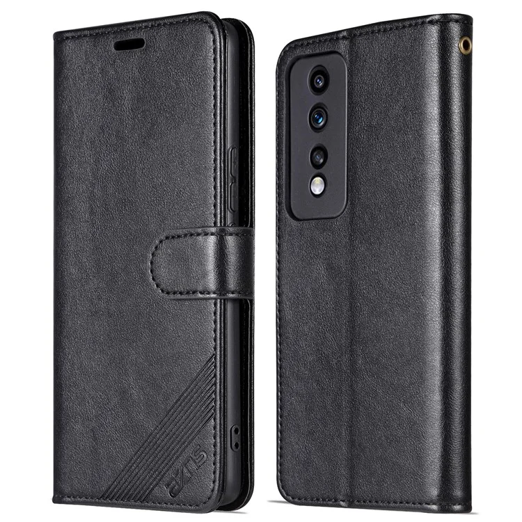 AZNS For Honor 80 GT 5G Funda de móvil de cuero PU Funda de teléfono antideslizante Soporte de cartera - Negro