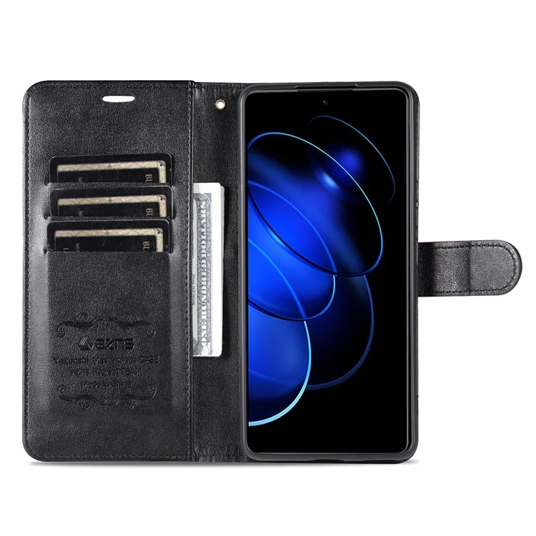 AZNS For Honor 80 GT 5G Funda de móvil de cuero PU Funda de teléfono antideslizante Soporte de cartera - Negro