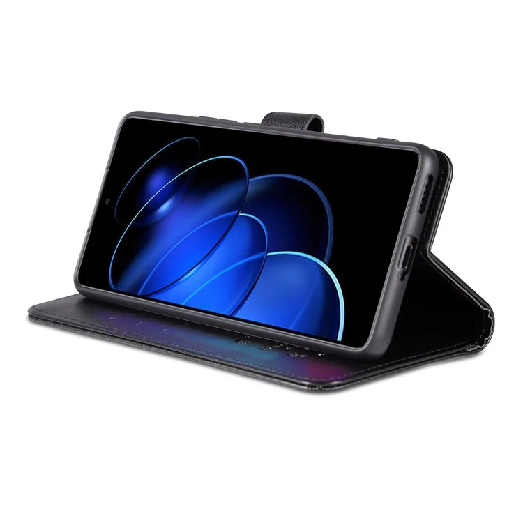 AZNS For Honor 80 GT 5G Funda de móvil de cuero PU Funda de teléfono antideslizante Soporte de cartera - Negro