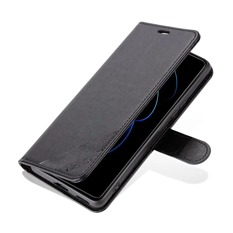 AZNS For Honor 80 GT 5G Funda de móvil de cuero PU Funda de teléfono antideslizante Soporte de cartera - Negro