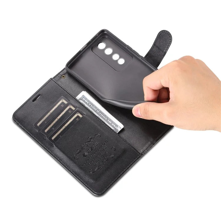 AZNS For Honor 80 GT 5G Funda de móvil de cuero PU Funda de teléfono antideslizante Soporte de cartera - Negro