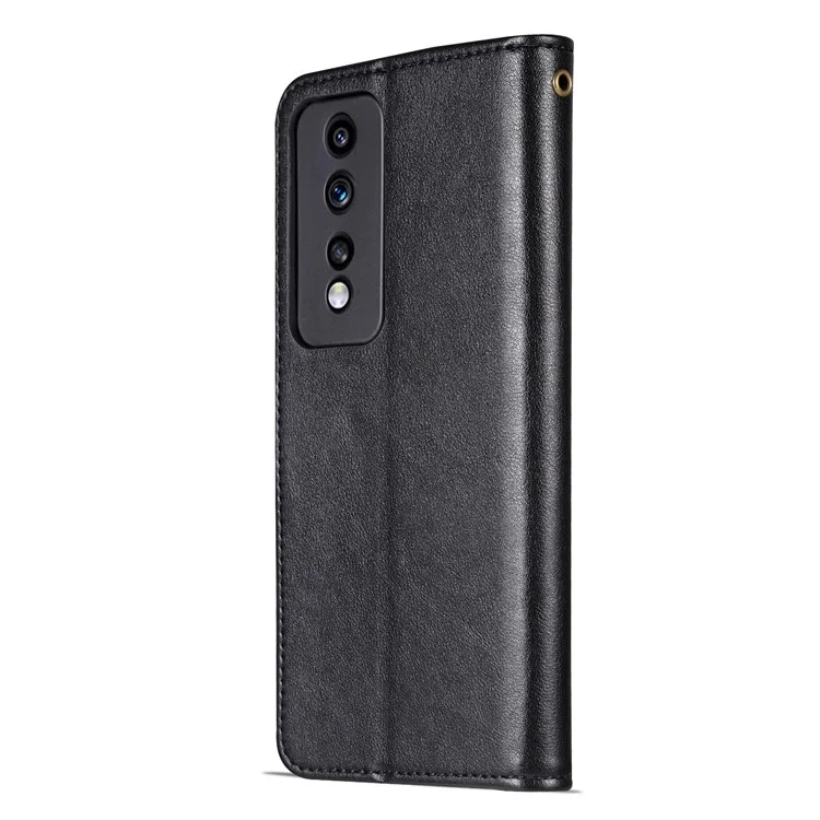 AZNS For Honor 80 GT 5G Funda de móvil de cuero PU Funda de teléfono antideslizante Soporte de cartera - Negro