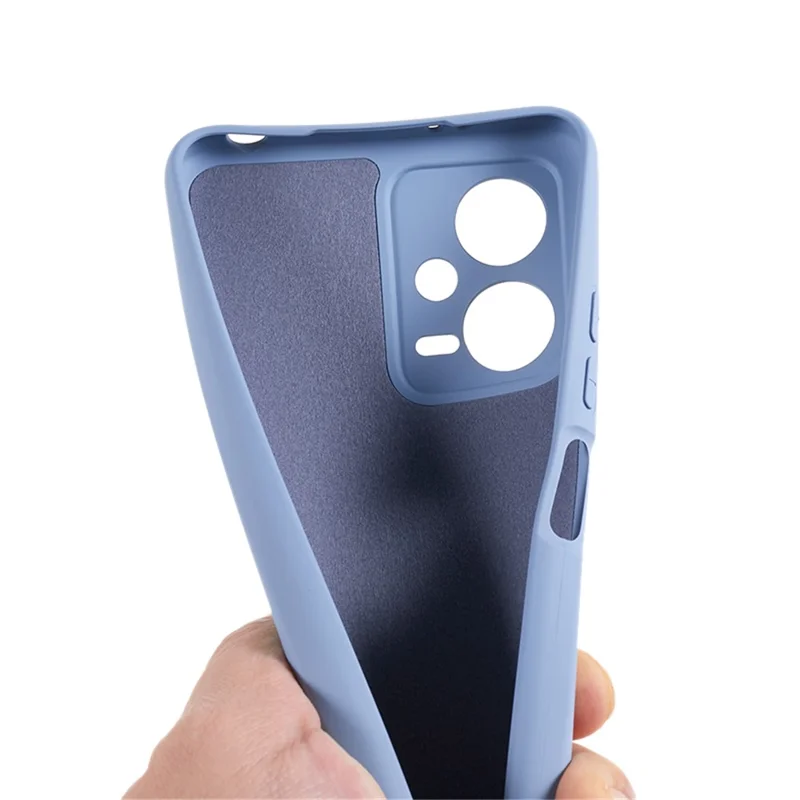 Para Xiaomi Poco X5 5G / Redmi Note 12 5G (Índia) Case de Telefone Celular TPU Espessura de 2,0 mm Borda Curva Capa de Telefone - Cinza