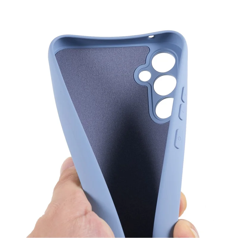 For Samsung Galaxy A34 5G Anti-Dust TPU Arc Edge Cover 2.0mm Thick Cell Phone Case - Grey