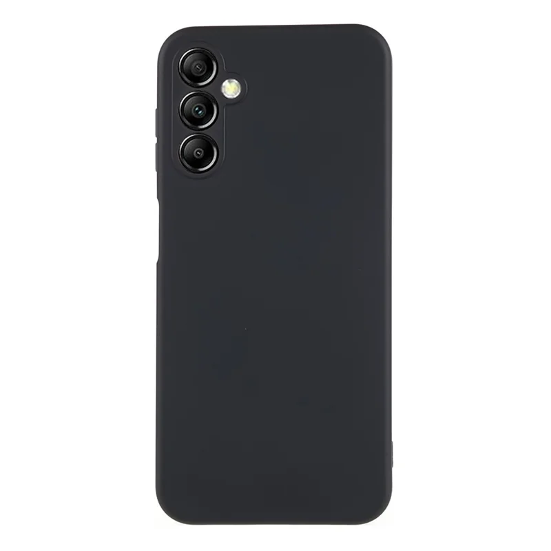 Für Samsung Galaxy A14 5G / 4G Soft TPU 2.0mm Handyhülle Präziser Ausschnitt Flüssiger Silikonbeschichtung Bogen Edge Handyhülle - Schwarz