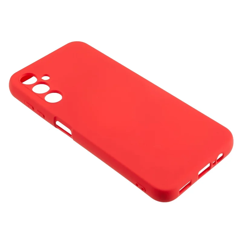 Para Samsung Galaxy A14 5G / 4G Soft TPU 2.0mm Capa de Telefone Corte Preciso Textura de Silicone Líquido Borda Arqueada Capa de Telefone - Vermelho