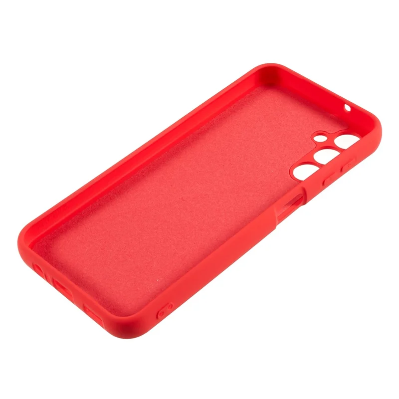 Para Samsung Galaxy A14 5G / 4G Soft TPU 2.0mm Capa de Telefone Corte Preciso Textura de Silicone Líquido Borda Arqueada Capa de Telefone - Vermelho