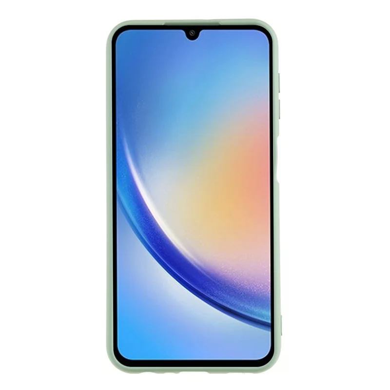 Für Samsung Galaxy A24 4G (162,1 x 77,6 x 8,3 mm) Präziser Ausschnitt Weiches TPU-Handyhülle 2,0 mm Flüssiges Silikon-Textur Runder Rand Anti-Drop-Schutz – Grün