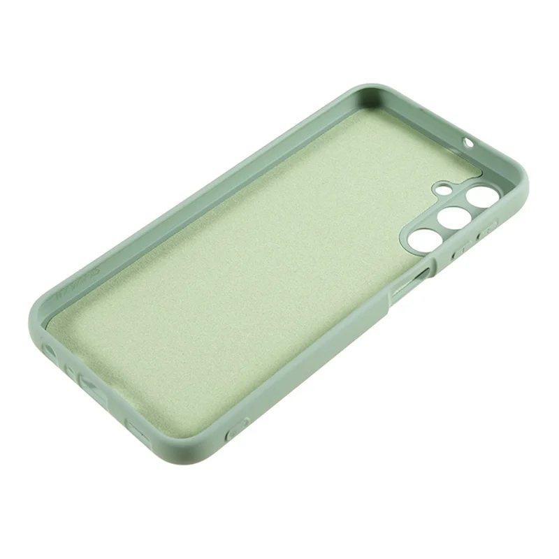 Für Samsung Galaxy A24 4G (162,1 x 77,6 x 8,3 mm) Präziser Ausschnitt Weiches TPU-Handyhülle 2,0 mm Flüssiges Silikon-Textur Runder Rand Anti-Drop-Schutz – Grün