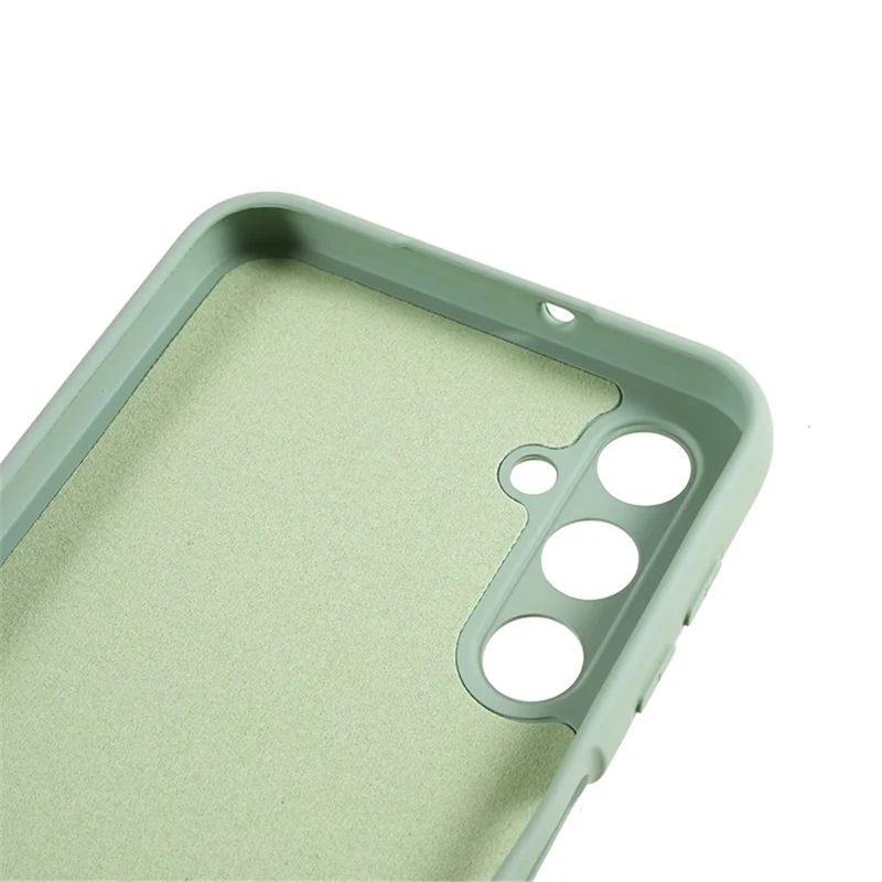 Für Samsung Galaxy A24 4G (162,1 x 77,6 x 8,3 mm) Präziser Ausschnitt Weiches TPU-Handyhülle 2,0 mm Flüssiges Silikon-Textur Runder Rand Anti-Drop-Schutz – Grün
