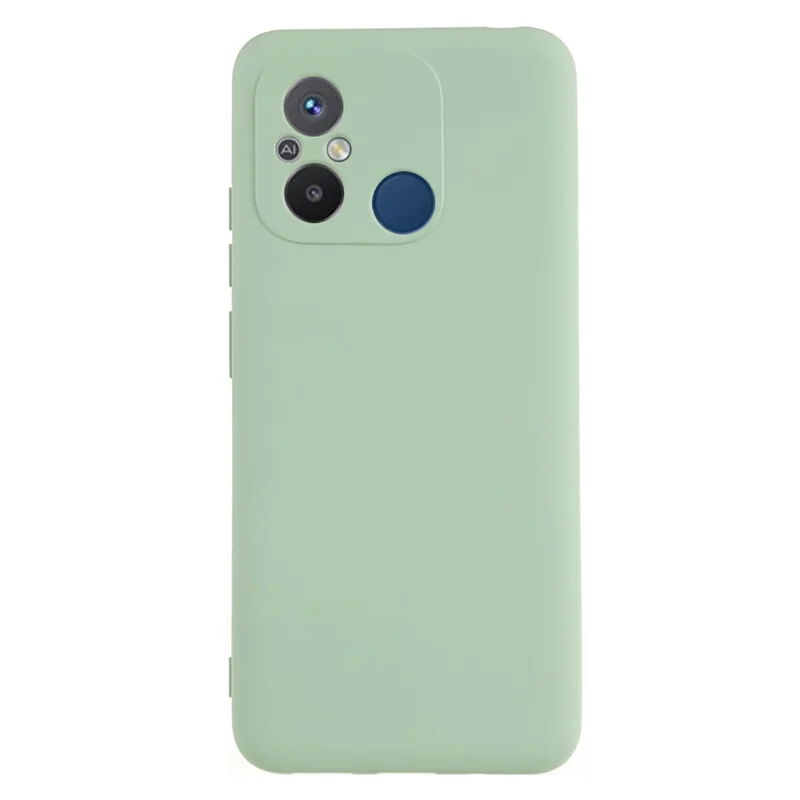 Чехол для мобильного телефона Xiaomi Redmi 12C 4G, жидкий силиконовый TPU, толщина 2,0 мм, дуговой край, чехол для телефона - зеленый