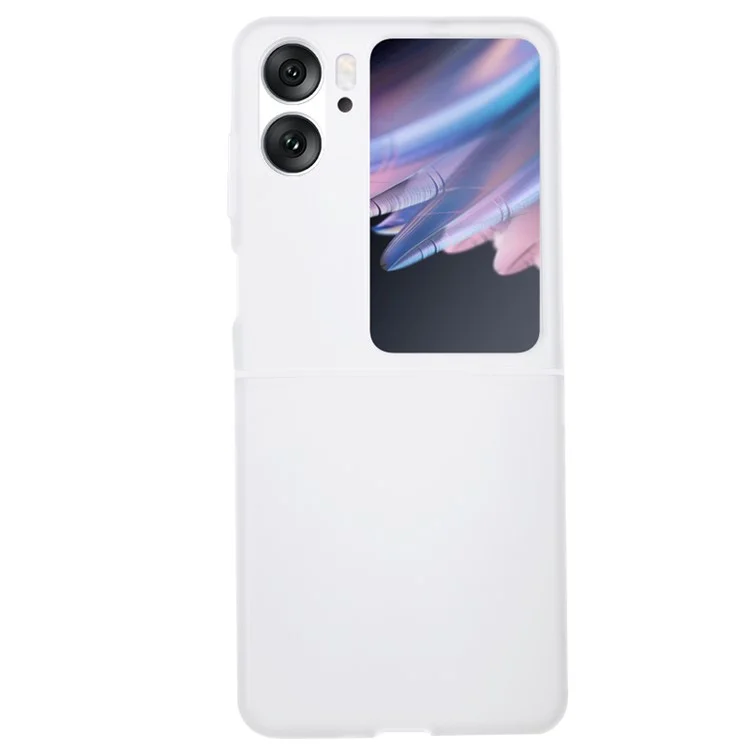 Противоударный чехол для Oppo Find N2 Flip 5G, противоударный жесткий чехол из матового пластика - прозрачный
