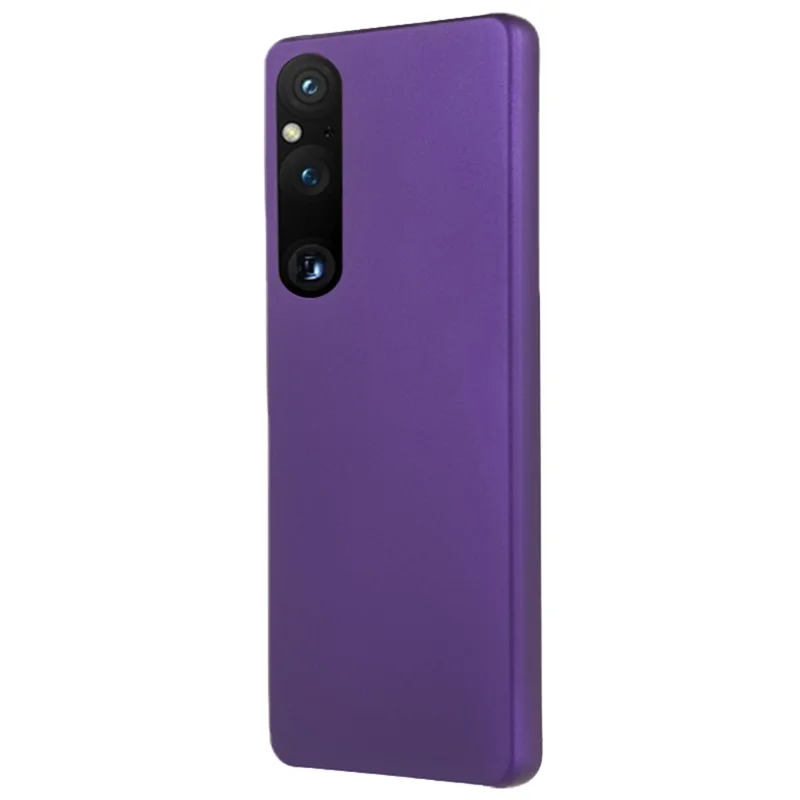For Sony Xperia 1 V Shockproof Rubberized Plastic Hard Case Protective Cell Phone Cover - Purple