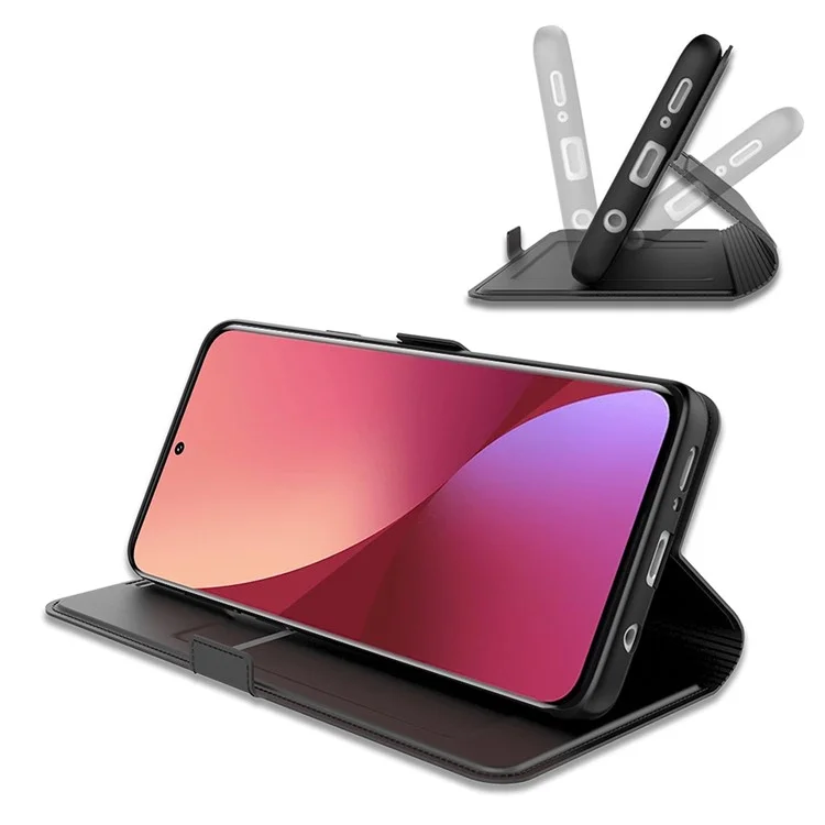 Per Xiaomi Redmi Note 12 Pro 5G / Note 12 Pro Speed 5G / Poco X5 Pro 5G Phone Stand Case PU Leather+TPU Card Holder Phone Cover - Nero