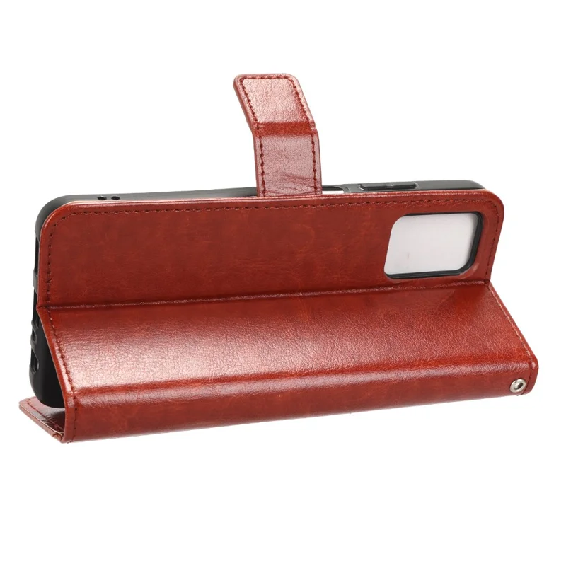 For Nokia G22 Wallet Phone Case PU Leather Crazy Horse Texture Flip Folio Cover with Stand - Brown
