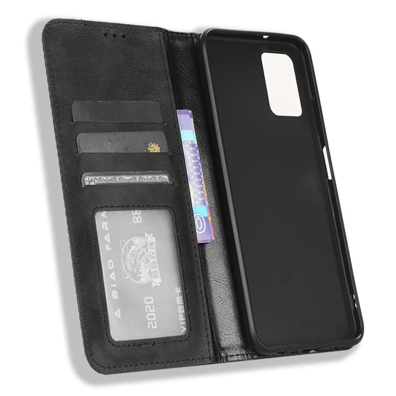 Para Nokia G22 PU Leather Retro Phone Case Wallet Stand Magnetic Flip Cover - Preto