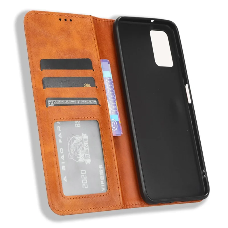 For Nokia G22 PU Leather Retro Phone Case Wallet Stand Magnetic Flip Cover - Brown