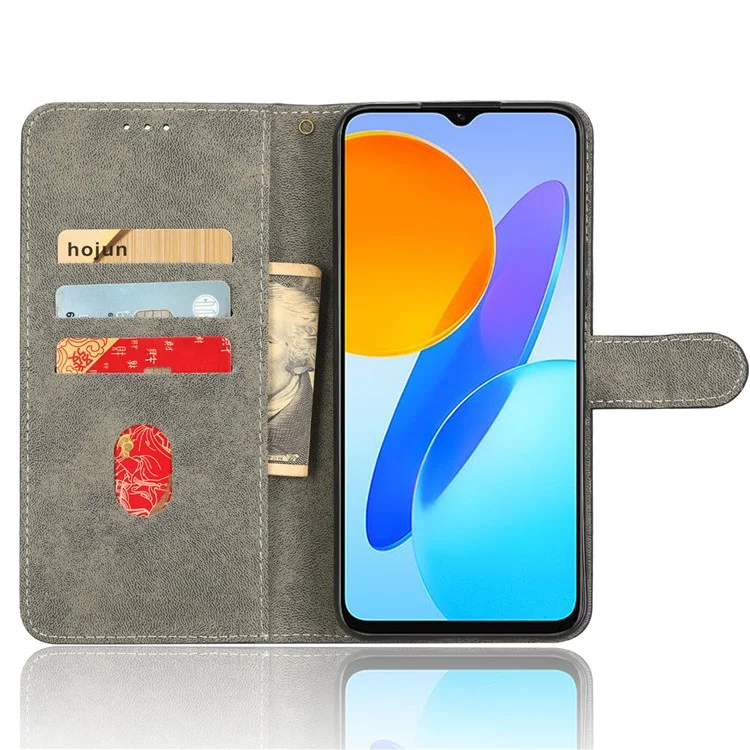 Pour Honor 70 Lite 5G / X6 4G / X8 5G / Play6C 4G Wallet Stand Leather Case RFID Blocking Phone Cover with Strap - Noir