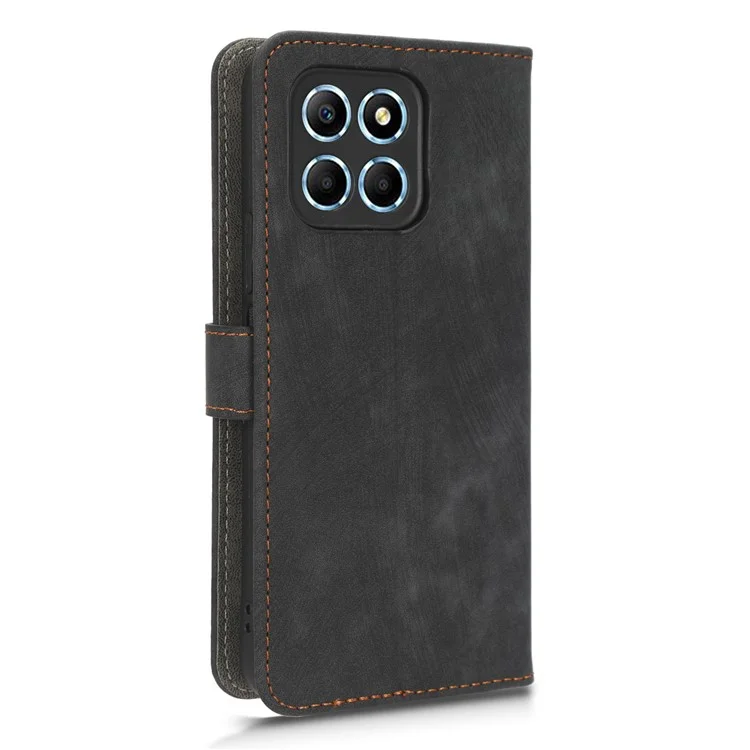 Pour Honor 70 Lite 5G / X6 4G / X8 5G / Play6C 4G Wallet Stand Leather Case RFID Blocking Phone Cover with Strap - Noir