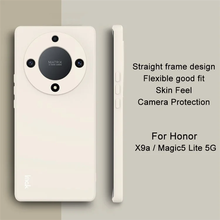 IMAK UC-4 Series for Honor Magic5 Lite 5G / X9a 5G Anti-drop Phone Cover Precise Cutout Straight Edge TPU Phone Case - White