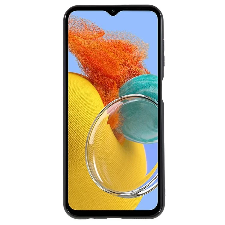 For Samsung Galaxy M14 5G Soft TPU Phone Case Glossy Anti-drop Protective Phone Cover - Black