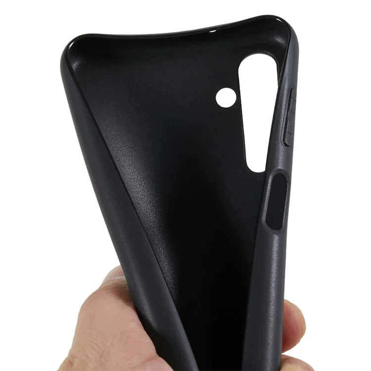 For Samsung Galaxy M14 5G Soft TPU Phone Case Glossy Anti-drop Protective Phone Cover - Black