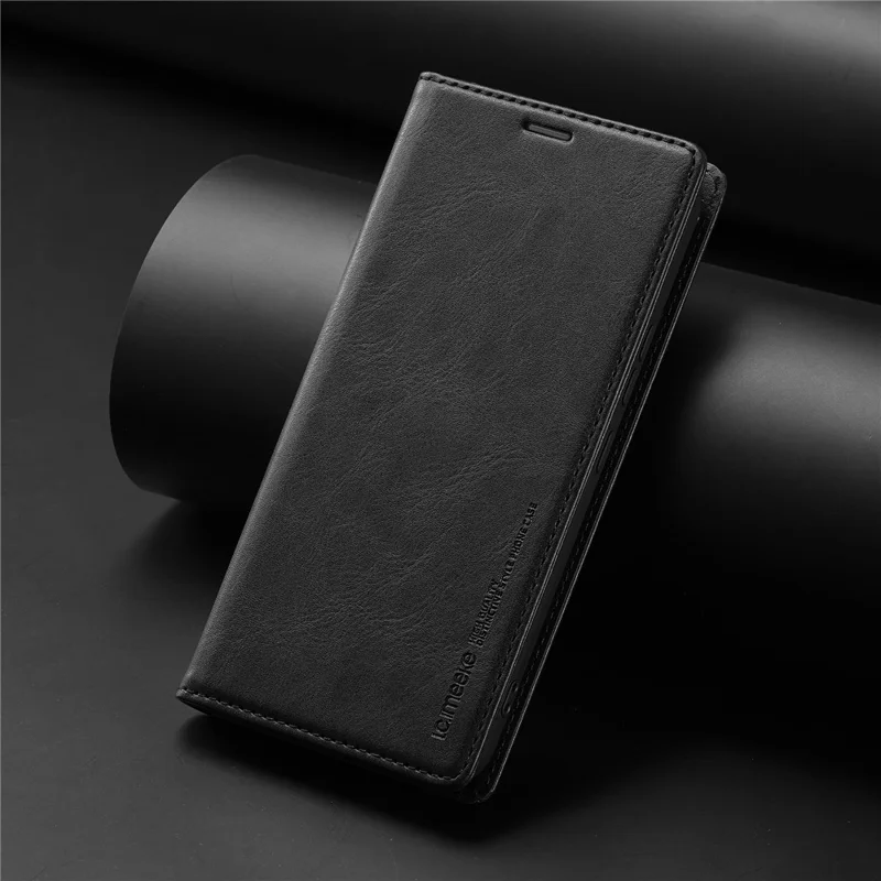 LC.IMEEKE For Samsung Galaxy A54 5G PU Leather RFID Blocking Phone Case Wallet Stand Cover - Black