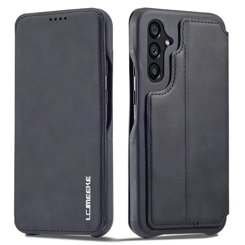 LC.IMEEKE Para Samsung Galaxy A54 5G Stand Leather Phone Case Card Slot Smartphone Cover - Preto