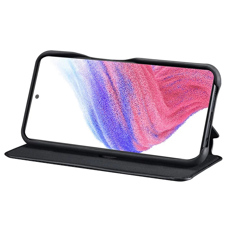 LC.IMEEKE Para Samsung Galaxy A54 5G Stand Leather Phone Case Card Slot Smartphone Cover - Preto